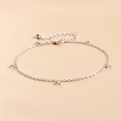 Round Zircon Charm Foot Bracelet