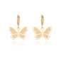 butterfly Drop Dangle Pendant Huggie Earings