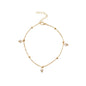 Double Layer White Pearl Beaded Anklet Jewelry