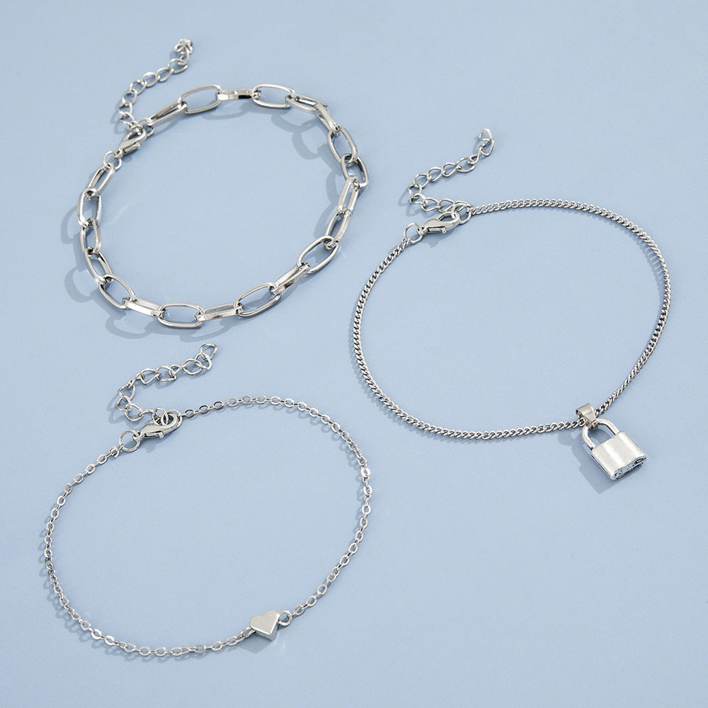 Bohemia Heart Charm Chain Ankle Bracelet