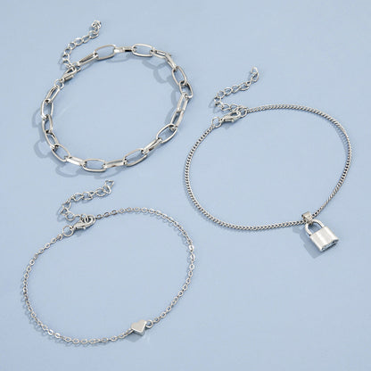 Bohemia Heart Charm Chain Ankle Bracelet