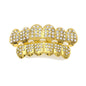 Hip-hop diamond-encrusted and gold-plated teeth grillz