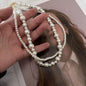 Retro Twisted Link Pearl Choker Dainty Vintage Necklace