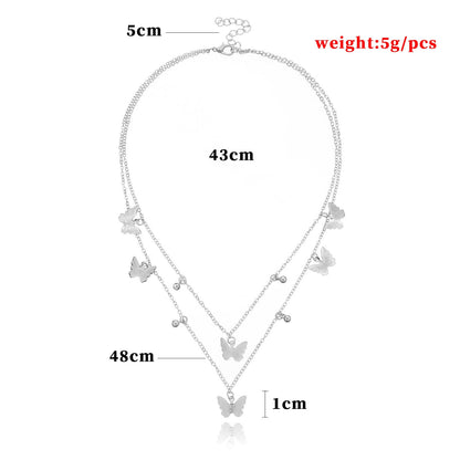 Butterfly Pendant Clavicle Chain Necklace