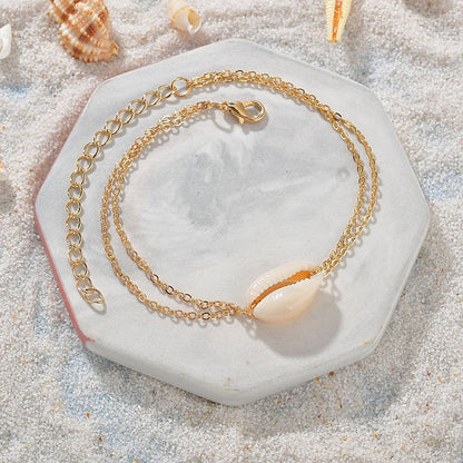 Summer Fashion Beach Shell Pendant Feet Chain