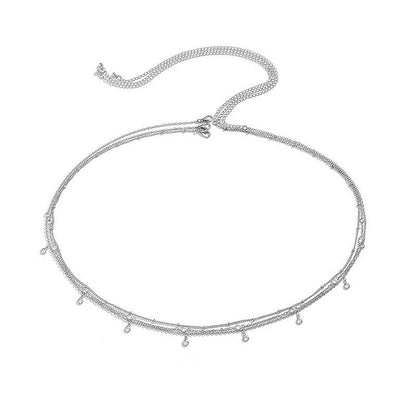 Sexy Rhinestone Double-layer Body Waist Chain