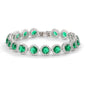 Dazzling Multicolor Cubic Zirconia Round Halo Chain Bracelet, Colored Gem Stones, Adjustable Design, and Unique Patterns