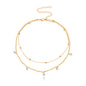 Small Crystal Stone Beads Chain Necklace