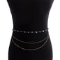 Waist Beads Belly Body Chain Double Layer Rhinestone Chain Jewelry
