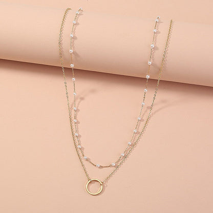 Bohemian Multilayer Pearl Chain Necklace