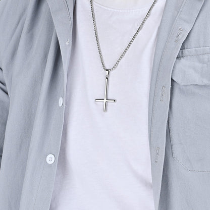Titanium Steel Inverse Cross St. Peter Pendants