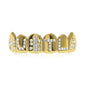 Hip-hop diamond-encrusted and gold-plated teeth grillz