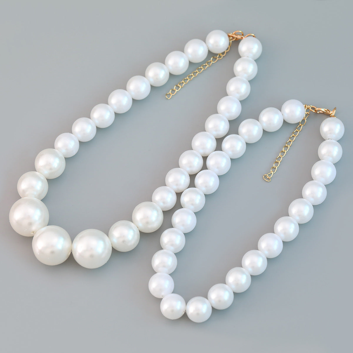Elegant Double Layered Baroque Pearl Choker Necklace Set