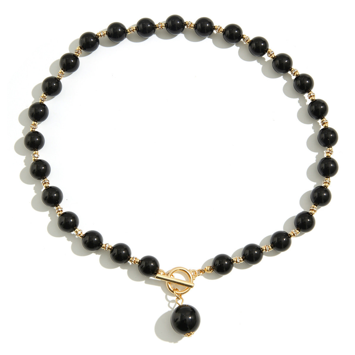 Retro Beaded Pearl Necklace Bracelet Earrings Jewelry Set
