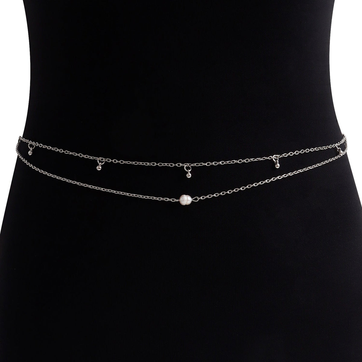 Boho Layer Body Chains Pearl Bikini Belly Chain