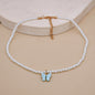 Opal Necklace butterfly Pendant Fashion Pearl Necklace