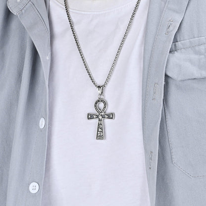 Ancient Egyptian Symbol Cross Titanium Steel Christmas Pendants