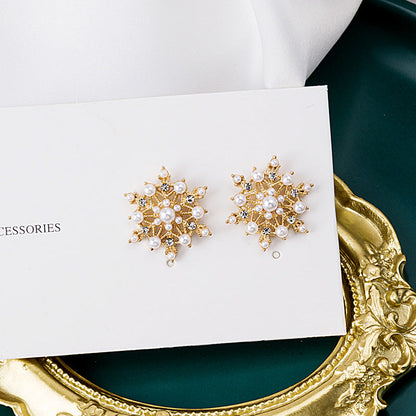 Snowflake Christmas Earrings Women