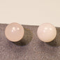 Natural Agate Stud Earrings Simple Round Bead Earrings