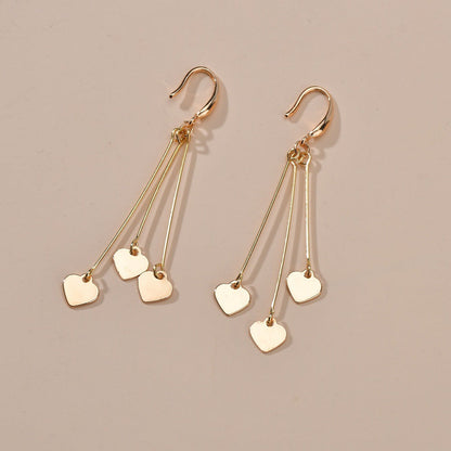 Womens Heart Drop Earrings