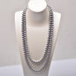 Vintage Long Imitation Pearl Beads Necklace for Women