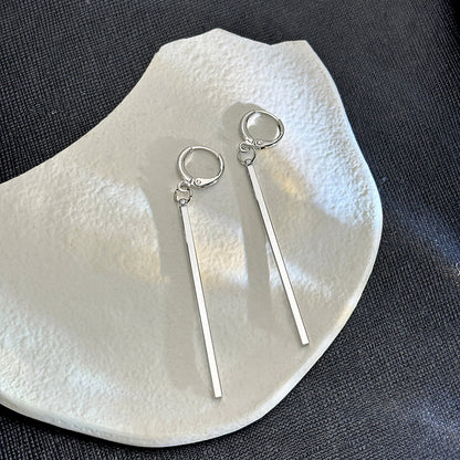Long Geometric Drop Earrings