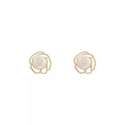 Retro Rose Flower Earrings for Women