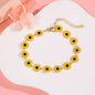 Drop Oil Little Daisy Flower Clavicle Necklaces