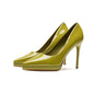 Fashionable Patent Leather Stiletto Heels