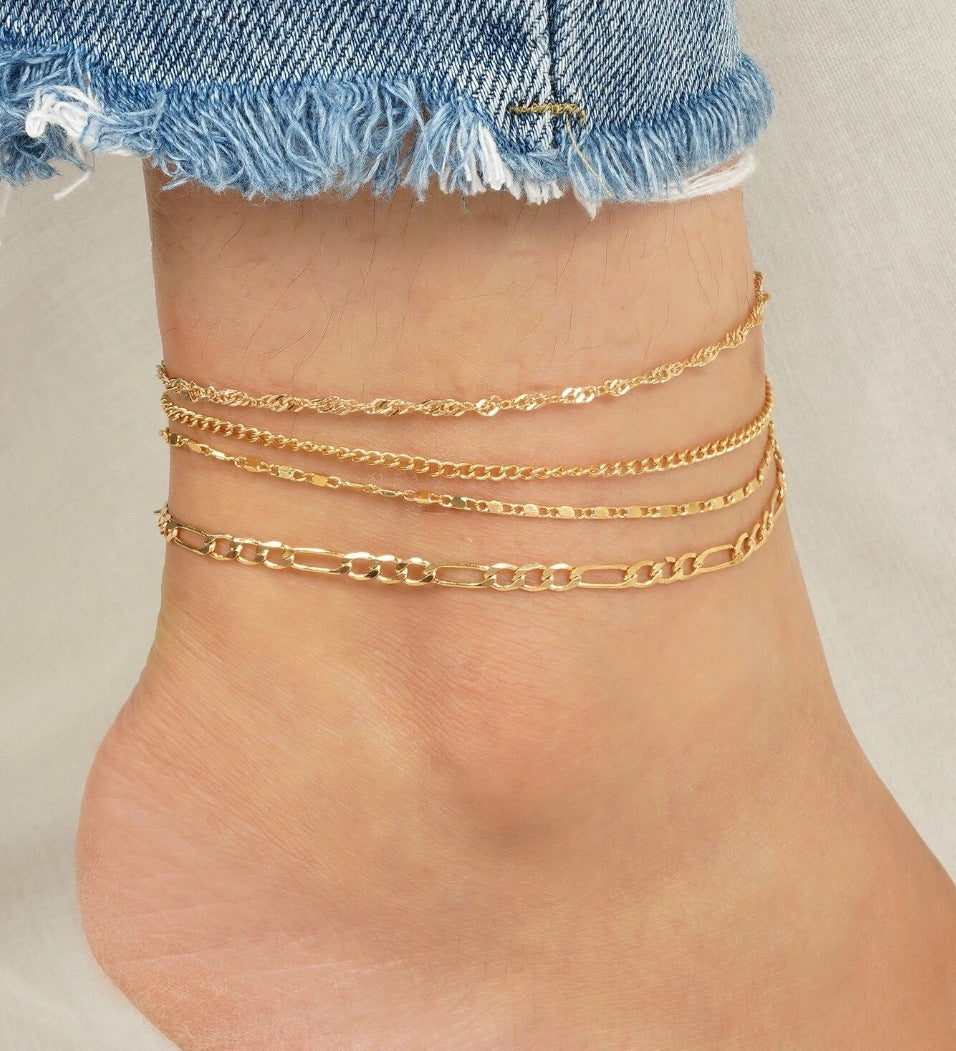 Cuban Snake Charm Foot Chain Anklets Jewelry