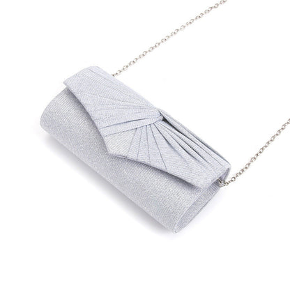 Pleated lace women's bag, solid color Clutch handbag