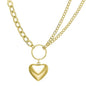 Multi-layer Chain Heart Necklace