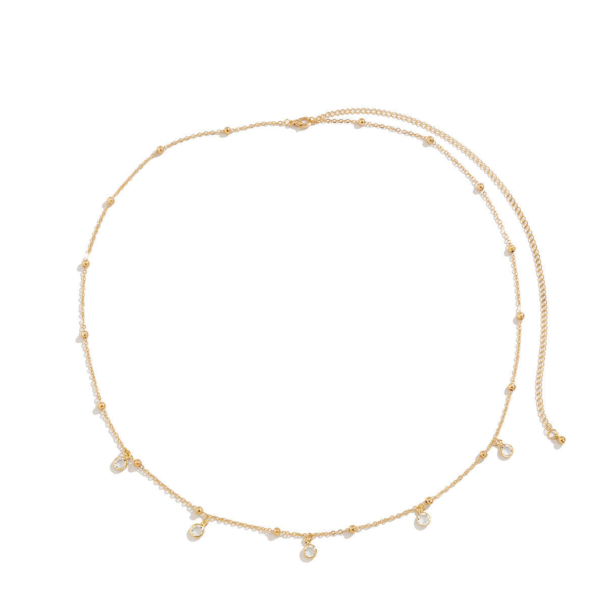 Single Layer Waist Chain Crystal Stone Body Chain