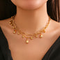 Hip Hop Droplet Bead Pendant Necklace Bracelet Set