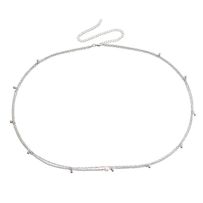 Boho Layer Body Chains Pearl Bikini Belly Chain