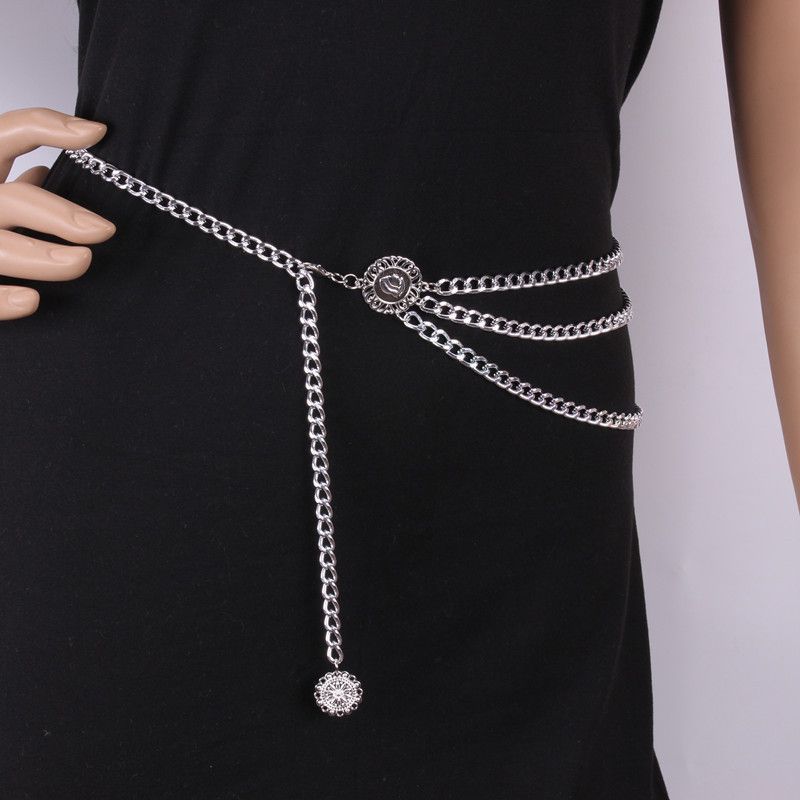 Layered Hollowed-Out Coin Belly Chain Bikini Belt Chain Gold Coin Tassels Waist Body Jewelry