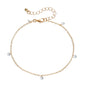 Round Zircon Charm Foot Bracelet