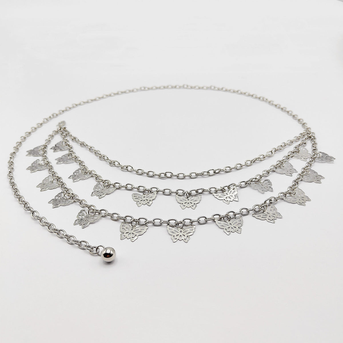 Retro Fashion Butterfly Pendant Multi-layer Trouser Chain