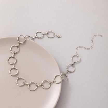 Chunky Circles Choker Necklace Women