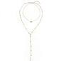 Heart Charm Beaded Long Chain Necklace