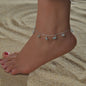 Aquamarine Stone Women Anklet Jewelry