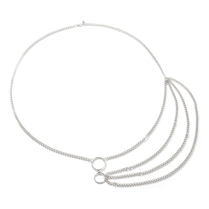 Elegant Multilayer Gold Chain Waist Belt