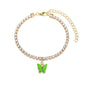 Shiny Rhinestone Chain Butterfly Ankle Jewelry