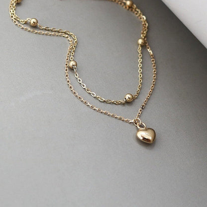Bohemian Layered Heart Anklet Jewelry
