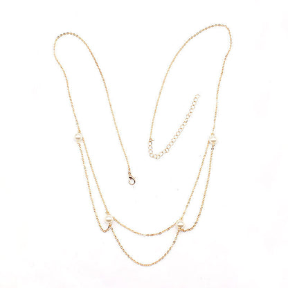 Bohemian Pearl Layer Body Chain