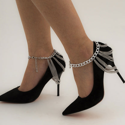 Multilayer Foot Jewelry Fashion Tassel Chain Anklets