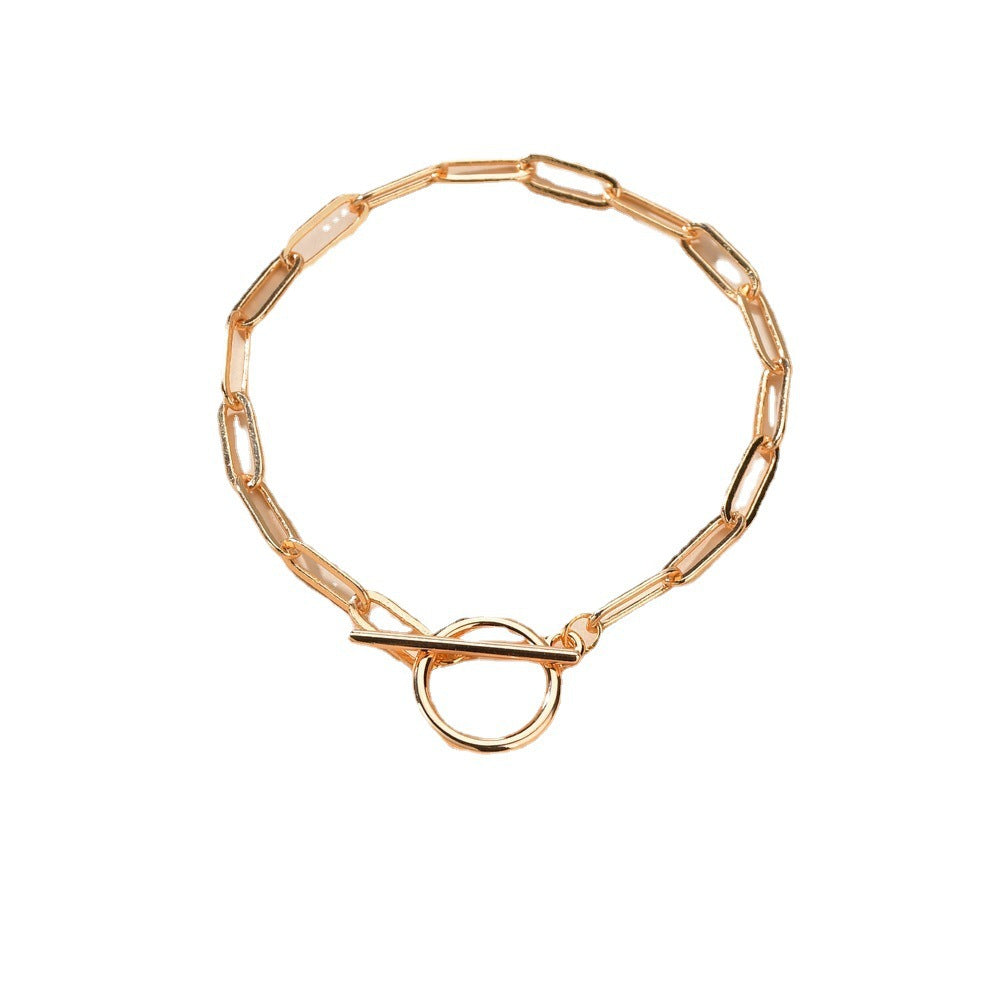 Toggle Paper Link Chain Bracelet