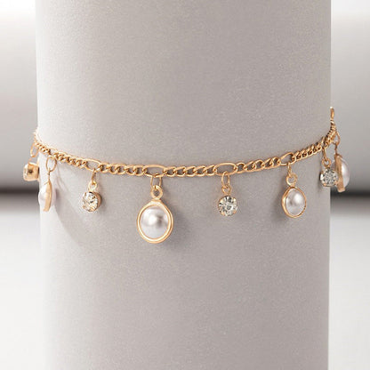 Boho Pearl Tassel Bracelet Anklet Jewelry