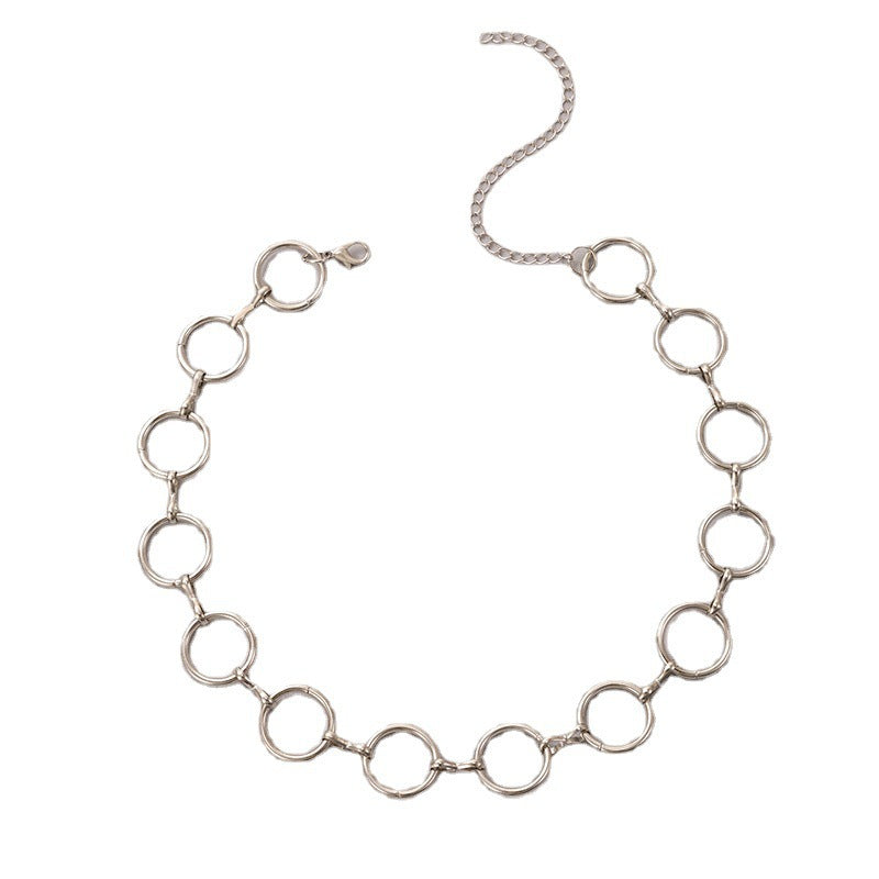 Chunky Circles Choker Necklace Women