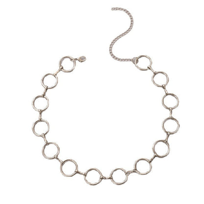Chunky Circles Choker Necklace Women